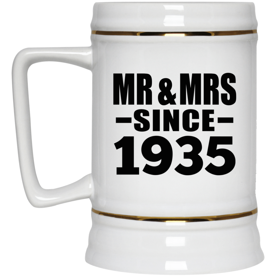 89th Anniversary Mr & Mrs Since 1935 - Beer Stein