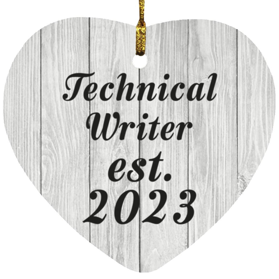 Technical Writer Established Est. 2023 - Heart Ornament F