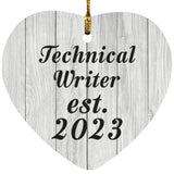 Technical Writer Established Est. 2023 - Heart Ornament F