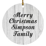 Merry Christmas Simpson Family - Circle Ornament F