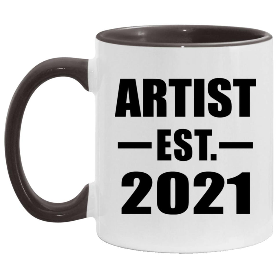 Artist Established EST. 2021 - 11oz Accent Mug Black