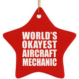 World's Okayest Aircraft Mechanic - Star Ornament