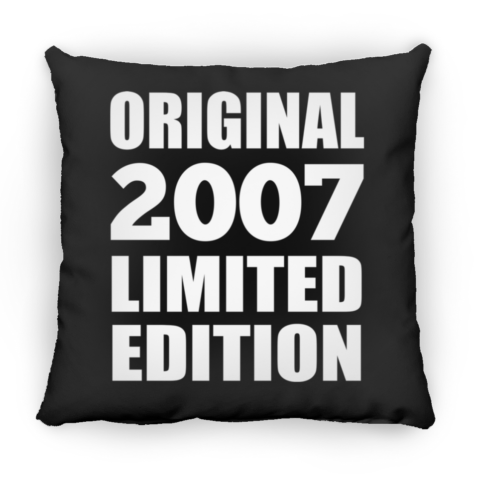 17th Birthday Original 2007 Limited Edition - Throw Pillow Black