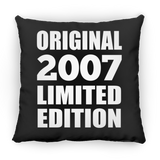 17th Birthday Original 2007 Limited Edition - Throw Pillow Black