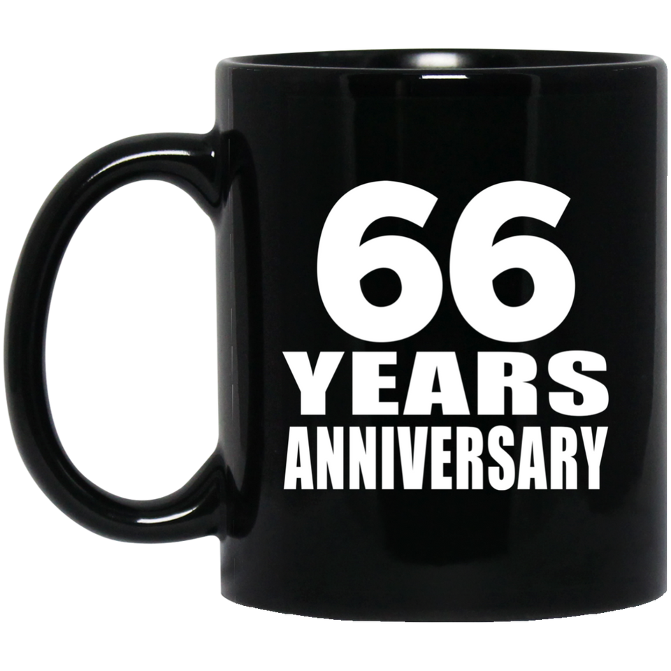 66th Anniversary 66 Years - 11 Oz Coffee Mug Black