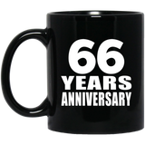 66th Anniversary 66 Years - 11 Oz Coffee Mug Black