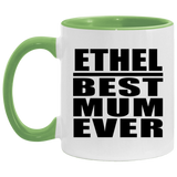 Ethel Best Mum Ever - 11oz Accent Mug Green