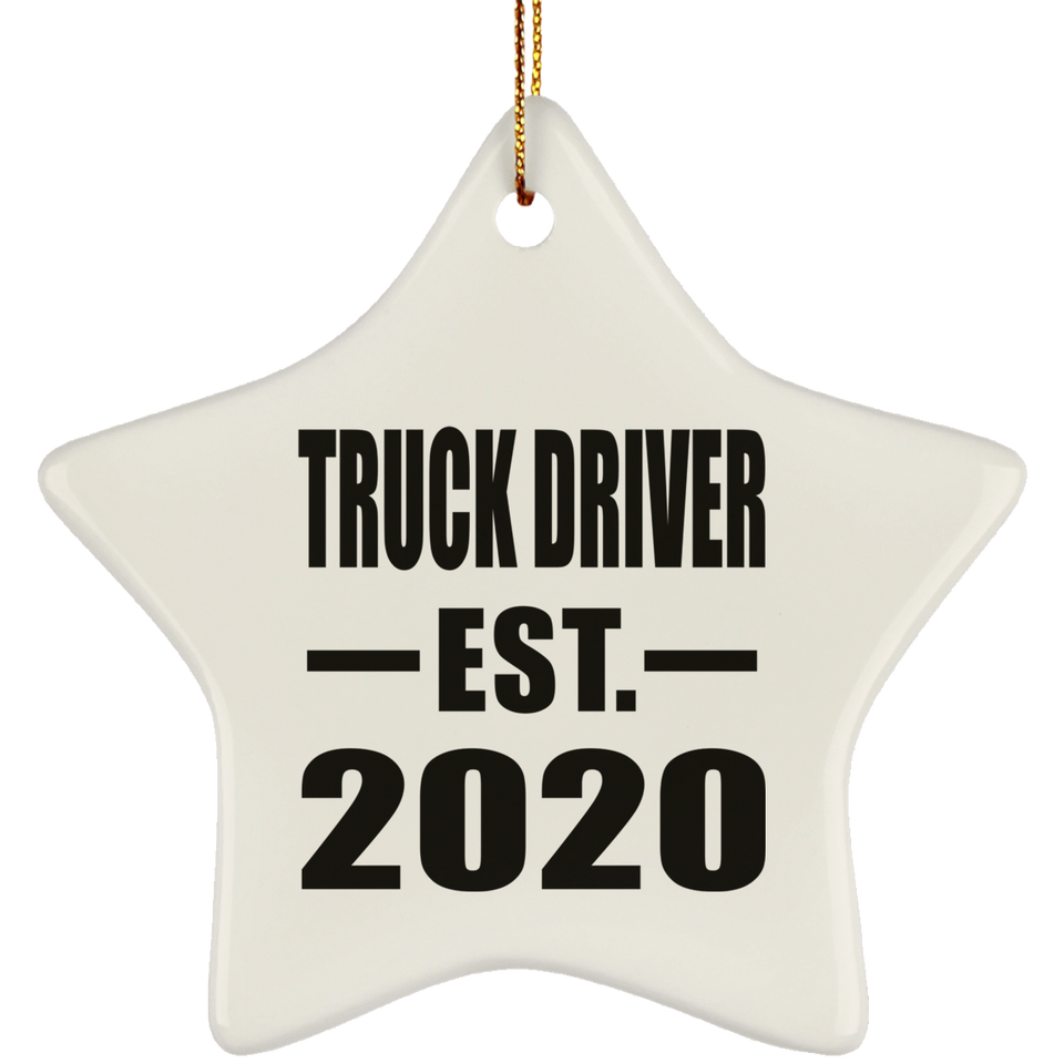 Truck Driver Established EST. 2020 - Star Ornament