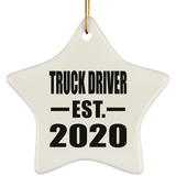 Truck Driver Established EST. 2020 - Star Ornament