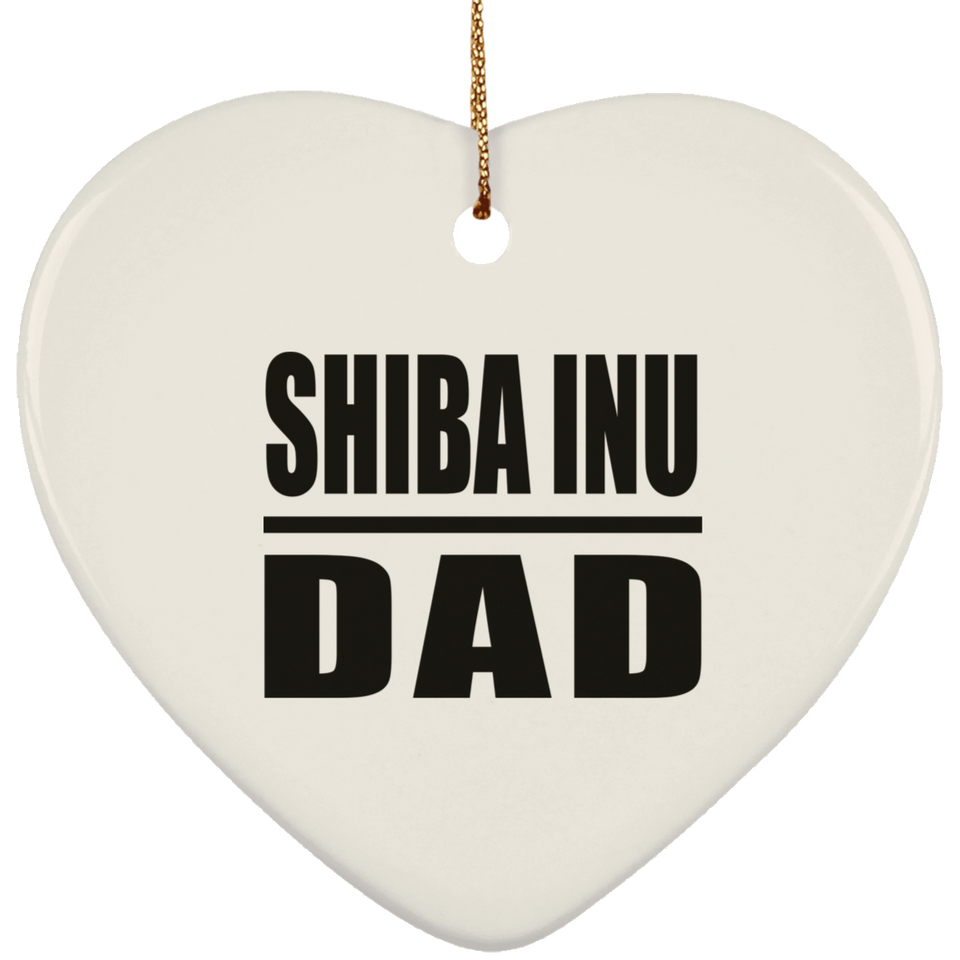 Shiba Inu Dad - Heart Ornament