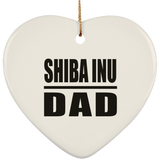Shiba Inu Dad - Heart Ornament