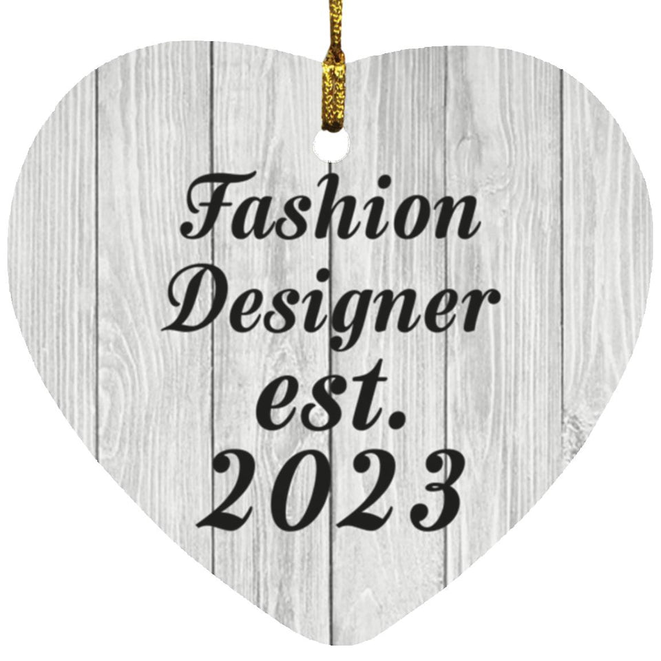 Fashion Designer Established Est. 2023 - Heart Ornament F