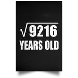 96th Birthday Square Root of 9216 Years Old - Poster Portrait