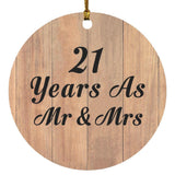 21 Years As Mr & Mrs - Circle Ornament C