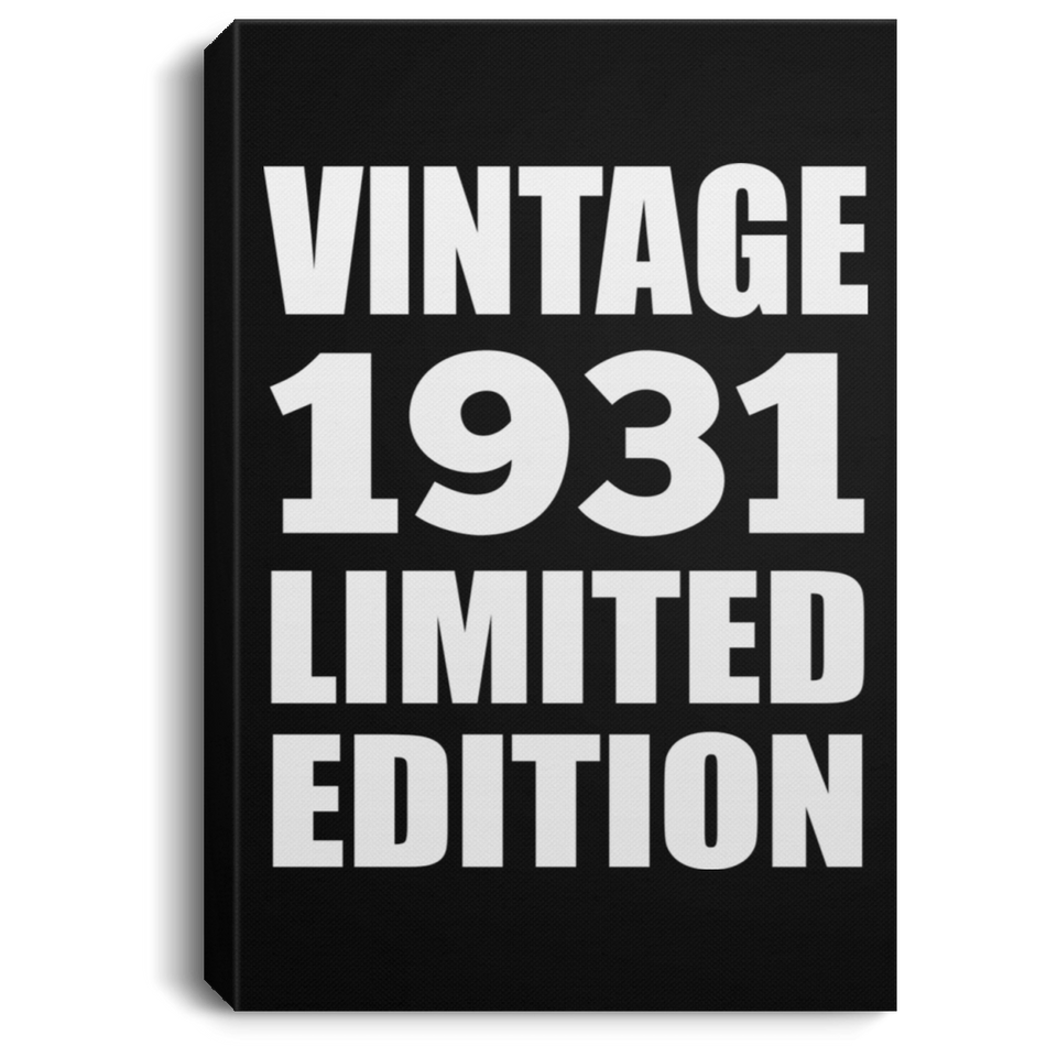 93rd Birthday Vintage 1931 Limited Edition - Canvas Portrait