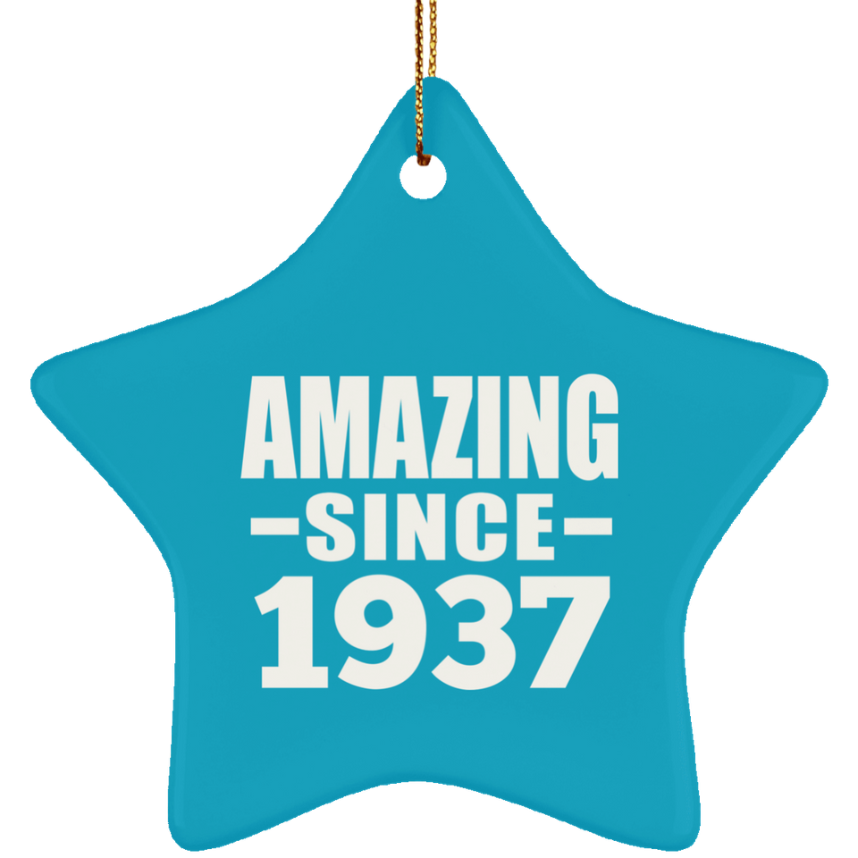 87th Birthday Amazing Since 1937 - Star Ornament