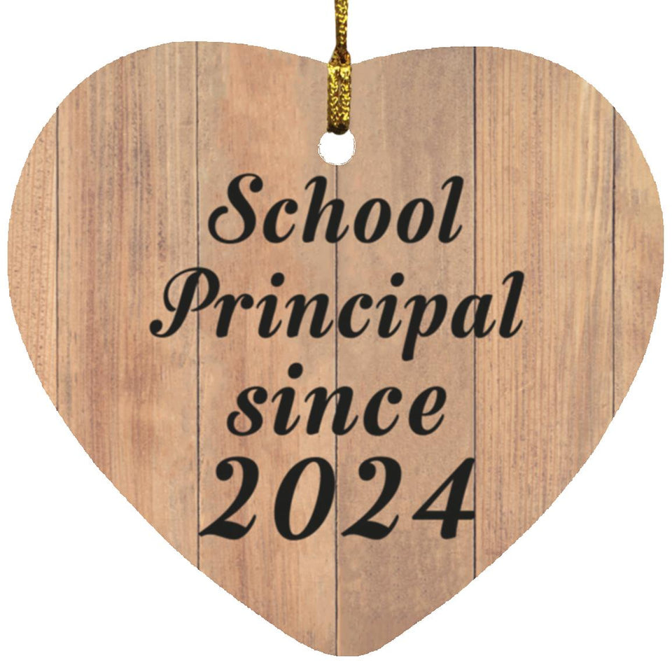 School Principal Since 2024 - Heart Ornament C