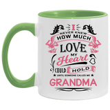 How Much Love Could Hold Until Called Me Grandma - 11oz Accent Mug Green