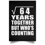 8th Anniversary Square Root of 64 Years Who's Counting - Poster Portrait