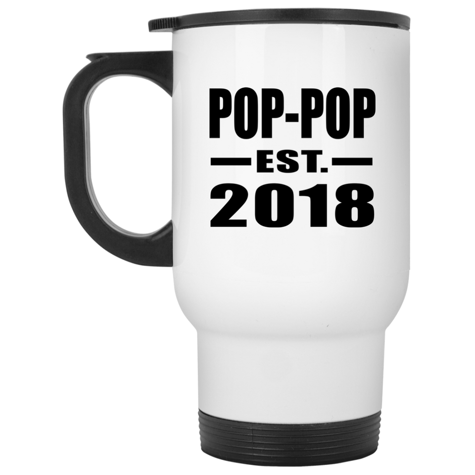 Pop-Pop Established EST. 2018 - White Travel Mug