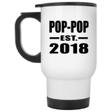 Pop-Pop Established EST. 2018 - White Travel Mug