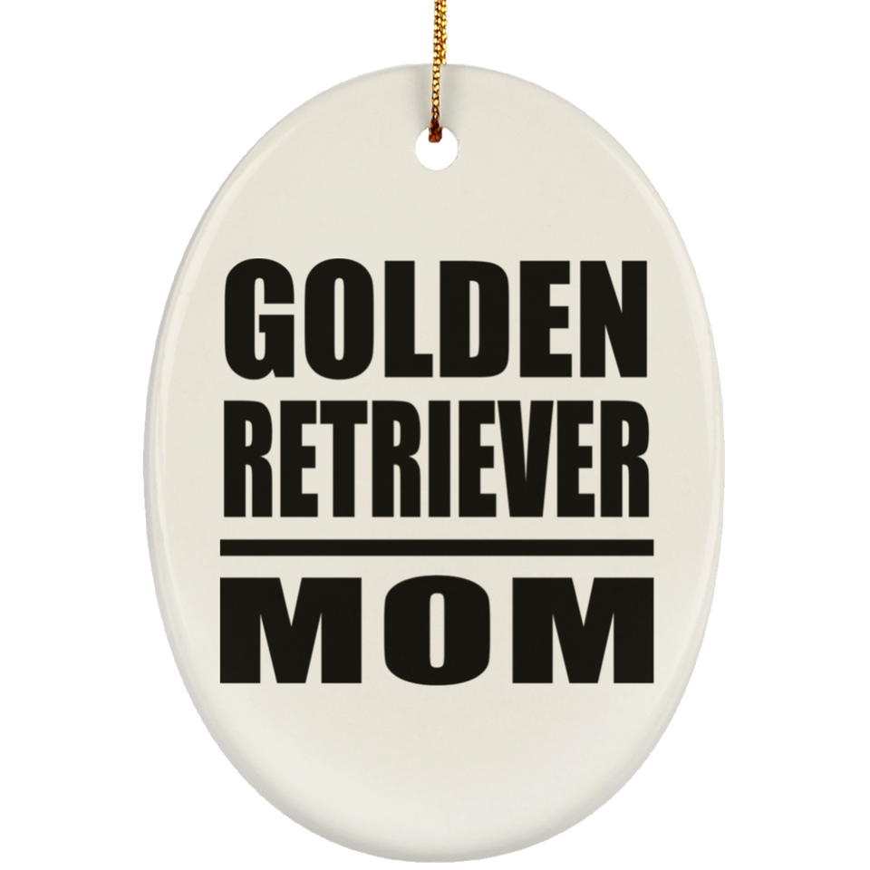 Golden Retriever Mom - Oval Ornament