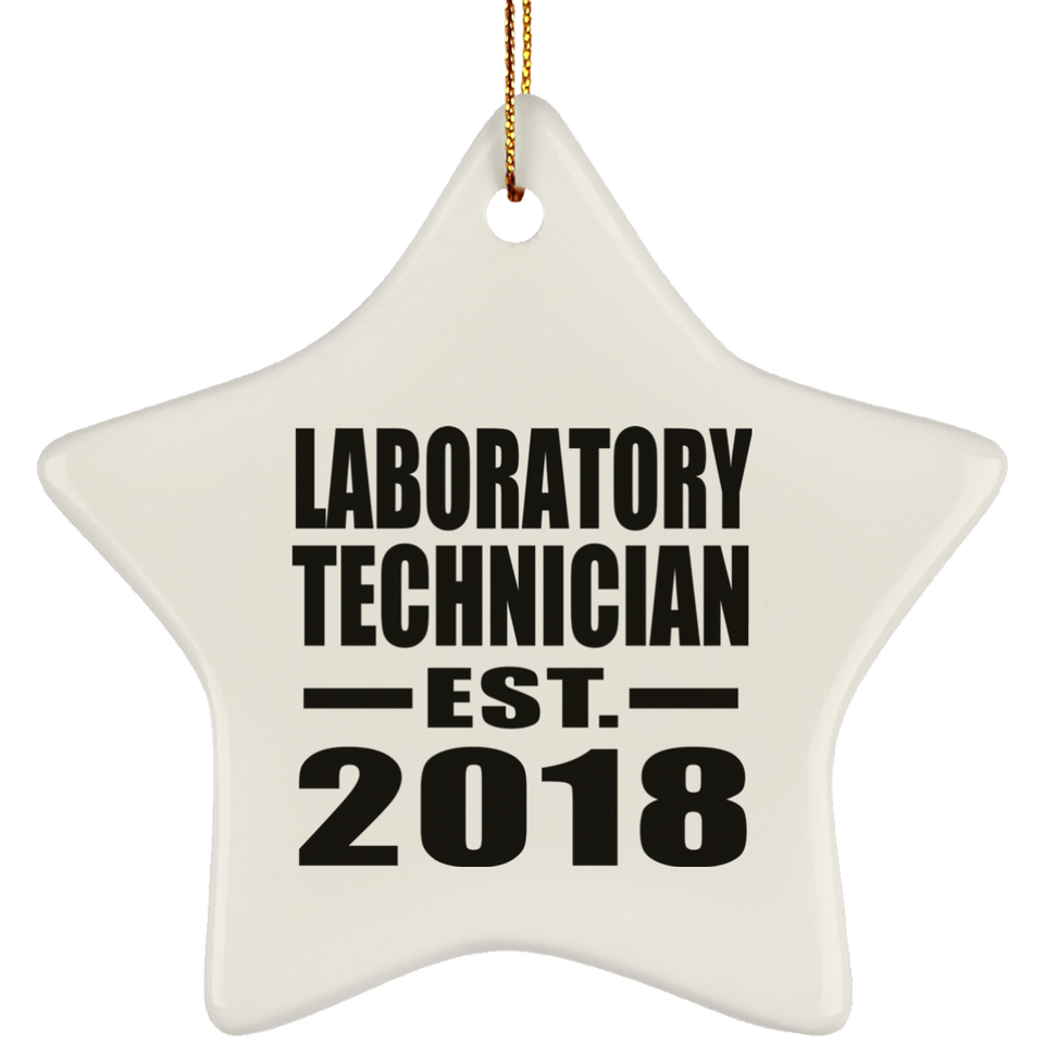 Laboratory Technician Established EST. 2018 - Star Ornament