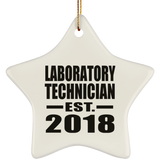 Laboratory Technician Established EST. 2018 - Star Ornament