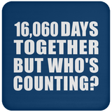44th Anniversary 16,060 Days Together But Who's Counting - Drink Coaster