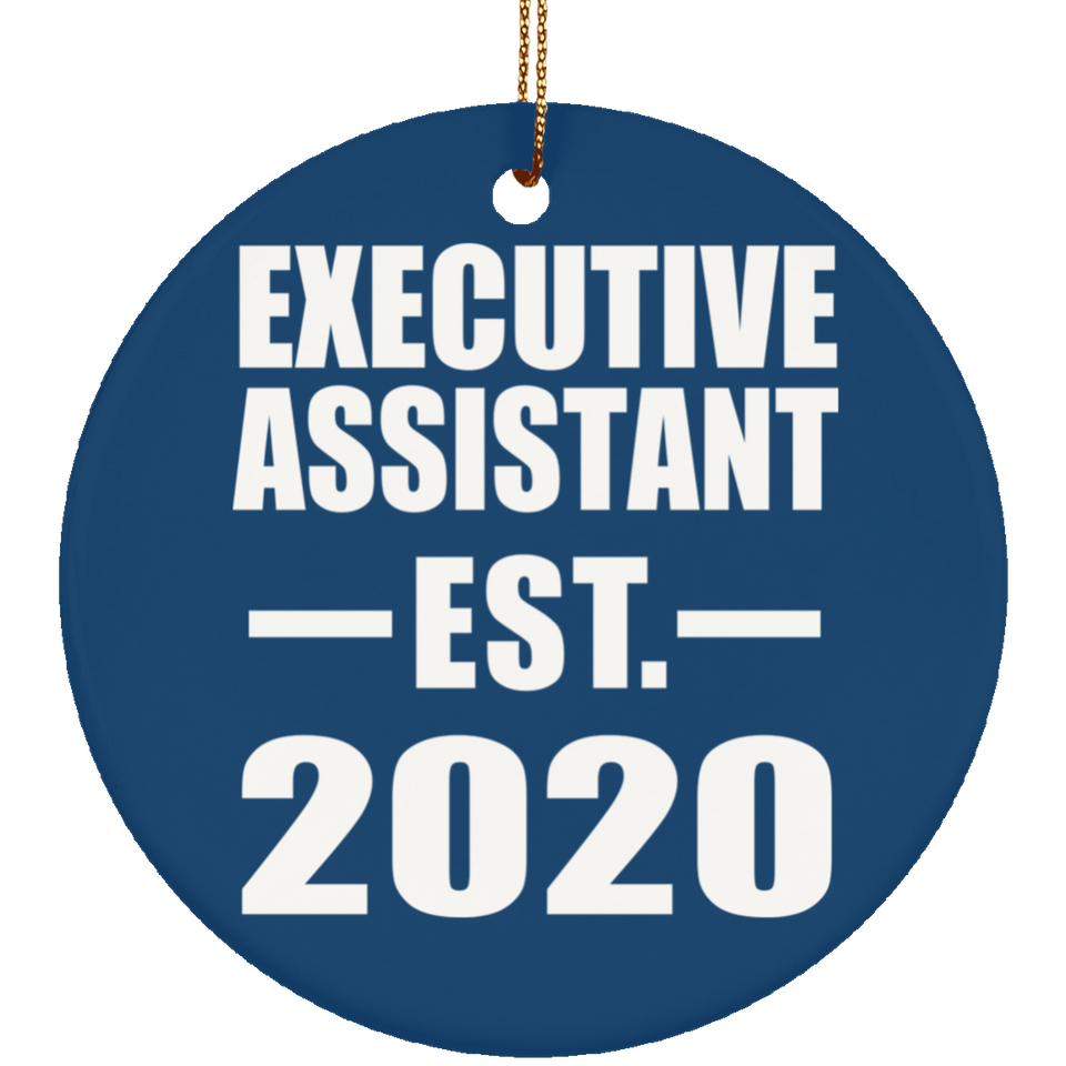 Executive Assistant Established EST. 2020 - Circle Ornament