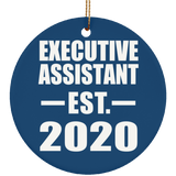 Executive Assistant Established EST. 2020 - Circle Ornament