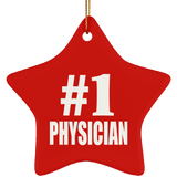 Number One #1 Physician - Star Ornament