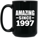 27th Birthday Amazing Since 1997 - 15 Oz Coffee Mug Black