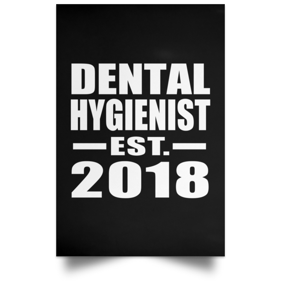 Dental Hygienist Established EST. 2018 - Poster Portrait