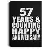 Happy 57th Anniversary 57 Years & Counting - Canvas Portrait