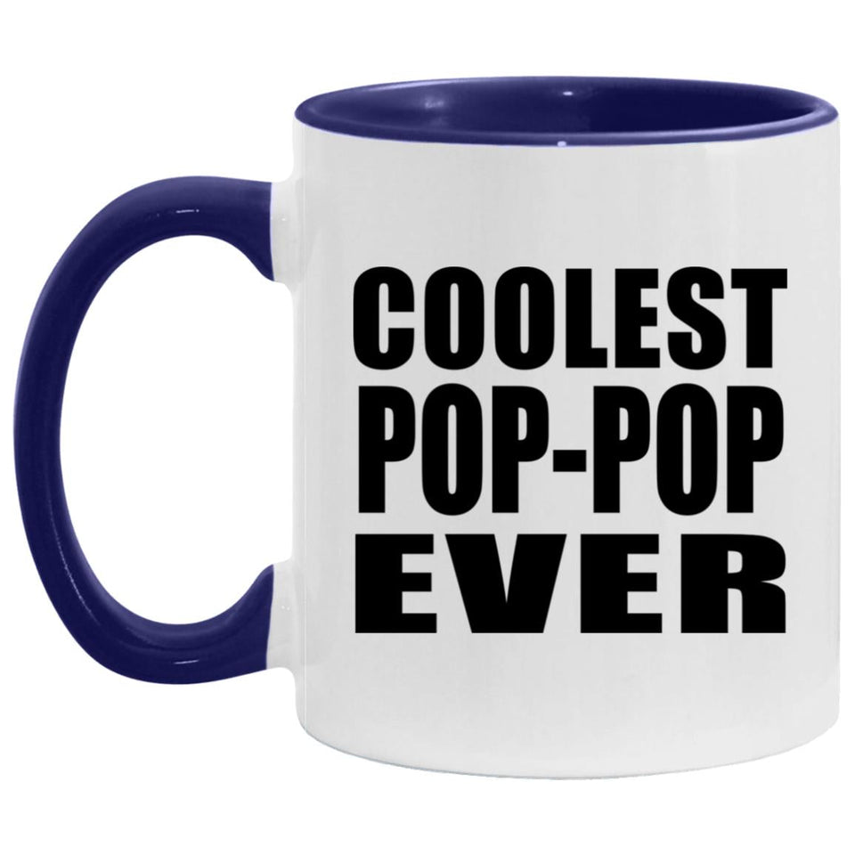 Coolest Pop-Pop Ever - 11oz Accent Mug Purple