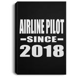 Airline Pilot Since 2018 - Canvas Portrait