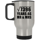 86th Anniversary Square Root of 7396 Years As Mr & Mrs - Silver Travel Mug