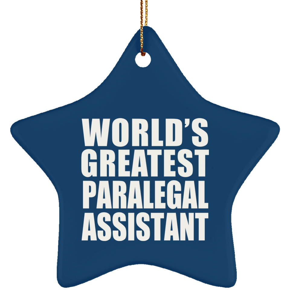 World's Greatest Paralegal Assistant - Star Ornament