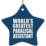World's Greatest Paralegal Assistant - Star Ornament