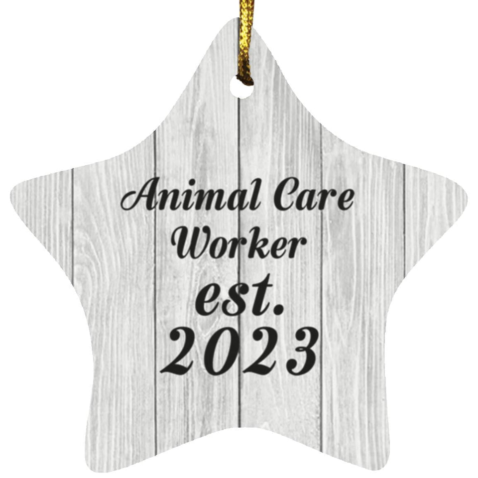 Animal Care Worker Established Est. 2023 - Star Ornament F