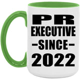 PR Executive Since 2022 - 15oz Accent Mug Green