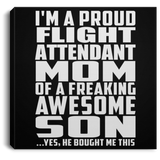 Proud Flight Attendant Mom Of Awesome Son - Canvas Square