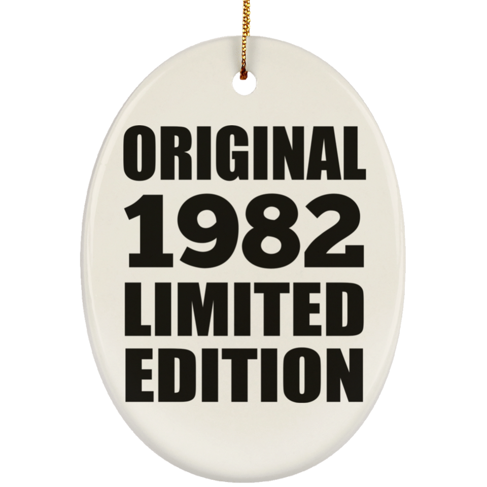 42nd Birthday Original 1982 Limited Edition - Oval Ornament