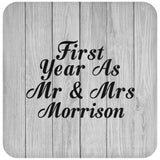 First Year As Mr & Mrs Morrison - Drink Coaster F