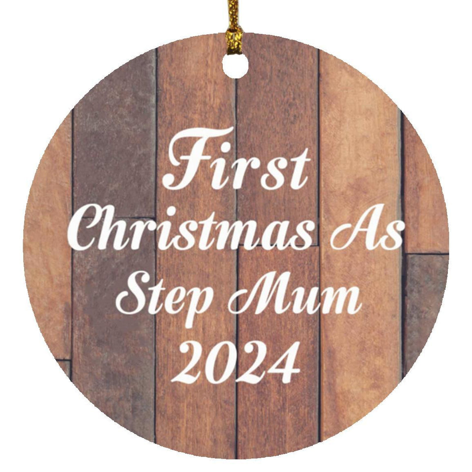 First Christmas As Step Mum 2024 - Circle Ornament E