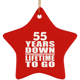 55th Anniversary 55 Years Down Lifetime To Go - Star Ornament