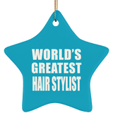 World's Greatest Hair Stylist - Star Ornament
