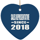 Sales Representative Since 2018 - Heart Ornament