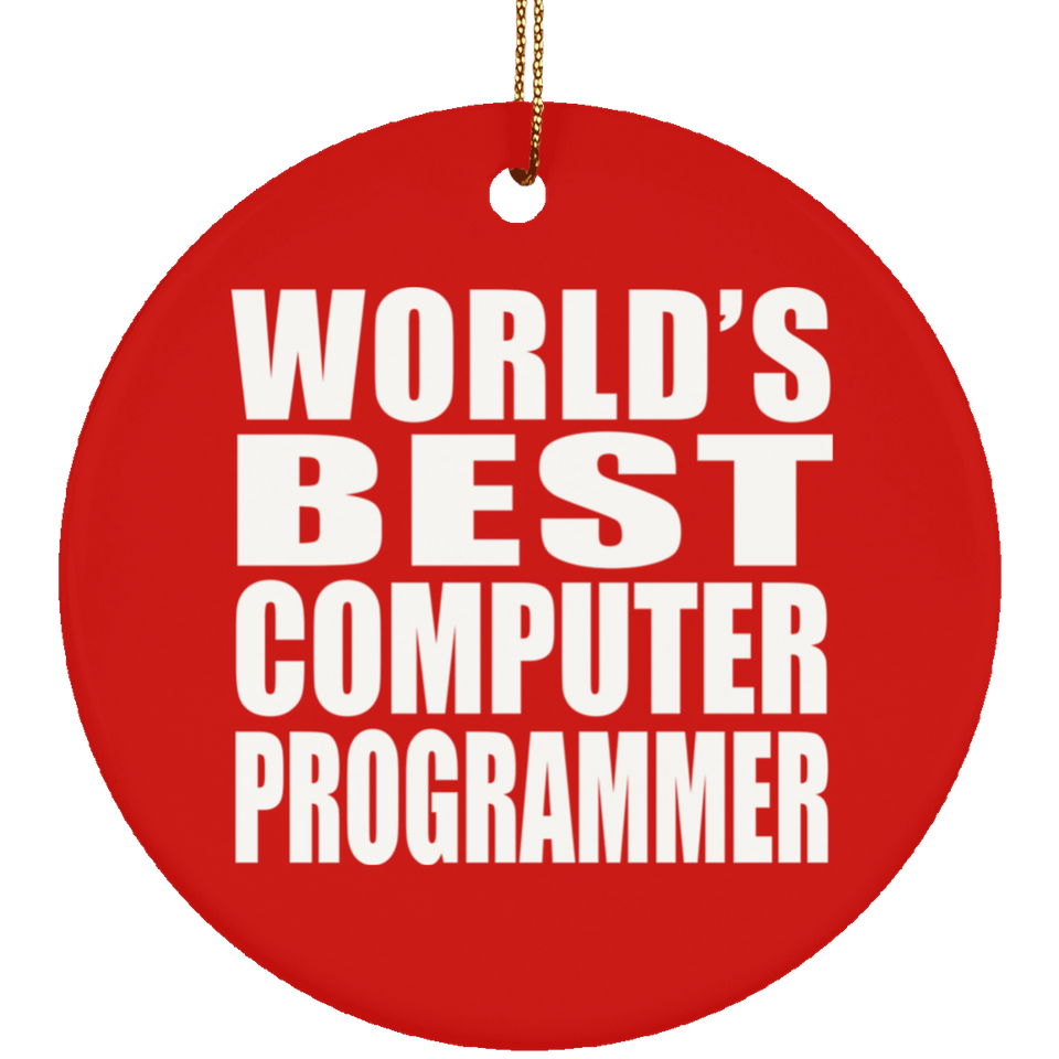 World's Best Computer Programmer - Circle Ornament